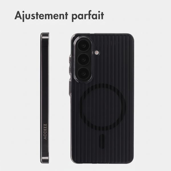 Accezz Coque arrière Lite avec MagSafe | Fluted | Samsung Galaxy S26 - Noir