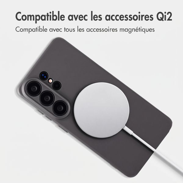 Accezz Coque Grip avec MagSafe Samsung Galaxy S26 Ultra - Gris