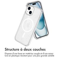 imoshion Coque Pailletée avec MagSafe Apple iPhone 15 - Paillettes Transparent