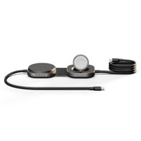 Zens Câble USB-C Pro 3 avec chargeur sans fil pour téléphone / earbuds / Apple Watch - MagSafe et Qi2 - Noir