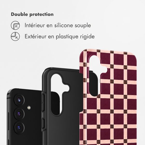 Selencia Coque arrière Vivid Samsung Galaxy S25 FE - Check This Burgundy