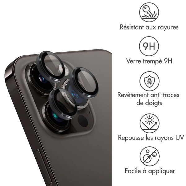 imoshion ﻿Lot de 2 protections d'objectif de caméra Apple iPhone 14 Pro / 14 Pro Max - Gris