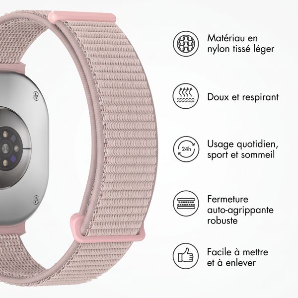 imoshion Bracelet en nylon Samsung Galaxy Watch 9 (40/44mm) / Watch 8 (40/44mm) / Classic (46mm) - Light Pink