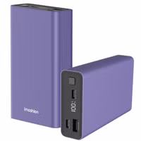 imoshion Ultra Series Aluminium Batterie externe 20.000 mAh - Charge rapide jusqu'à 33 watts - Tropical Violet