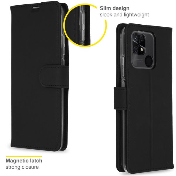 Accezz Étui de télephone Wallet Xiaomi Redmi 10C - Noir