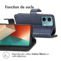 imoshion Étui de télephone portefeuille de luxe Xiaomi Redmi Note 13 (5G) - Bleu foncé