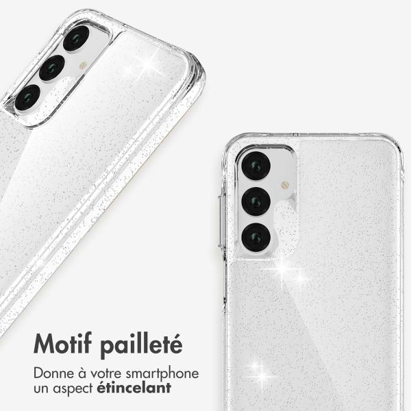 imoshion Coque arrière transparente Pailletée Samsung Galaxy A26 / A16 - Argent