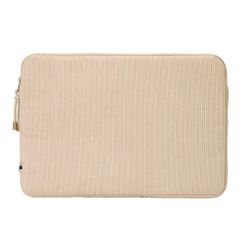 Selencia Pochette ordinateur Corduroy 15-16 pouces - Beige