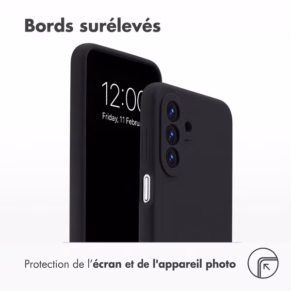 Accezz Coque Liquid Silicone Samsung Galaxy A18 (4G) - Noir
