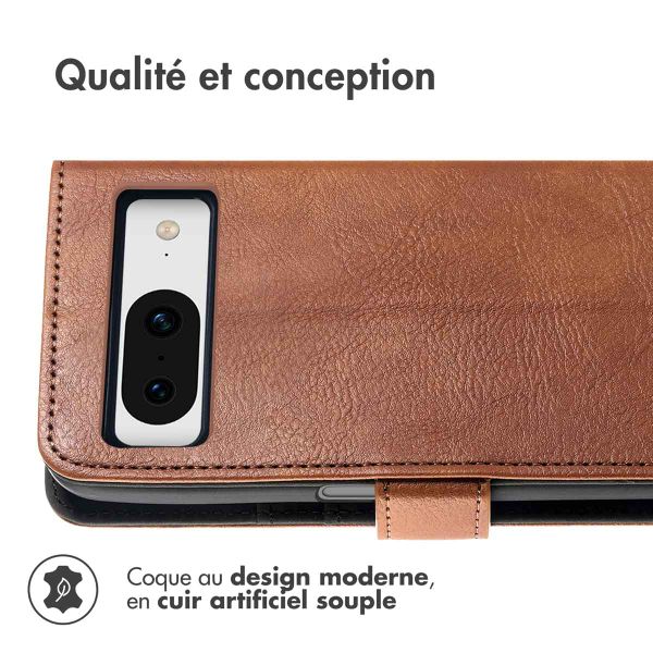 imoshion Étui de télephone portefeuille de luxe Google Pixel 8 - Marron