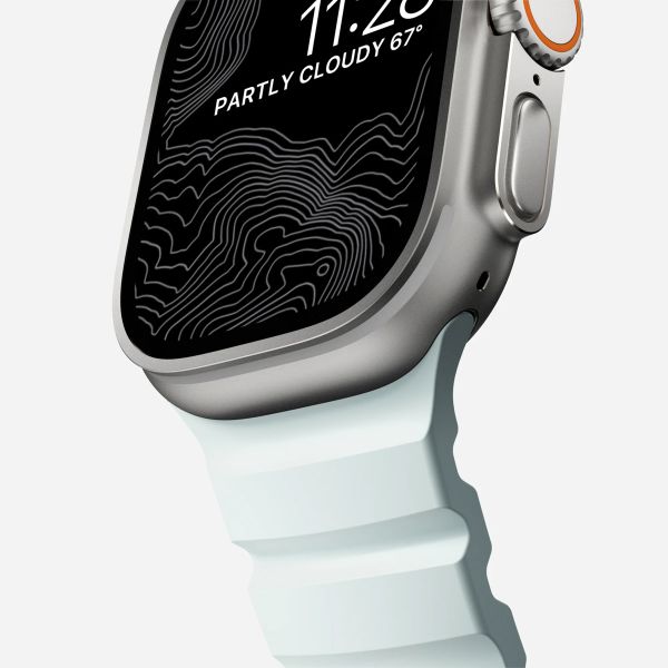 Nomad Bracelet Rocky Point Apple Watch | 44/45/46/49 mm - Icy Blue Glow TItanium