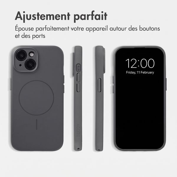 Accezz Coque Grip avec MagSafe Apple iPhone 13 - Gris
