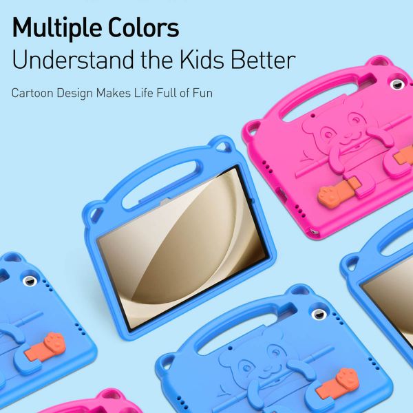 Dux Ducis Coque Panda kidsproof avec support Samsung Galaxy Tab A11 Plus / A9 Plus - Bleu