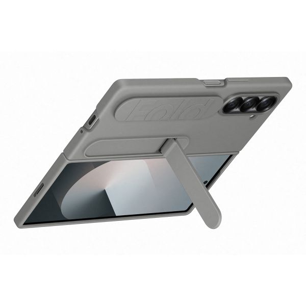 Samsung Original Coque en silicone avec support et dragonne Samsung Galaxy Z Fold 6 - Gray