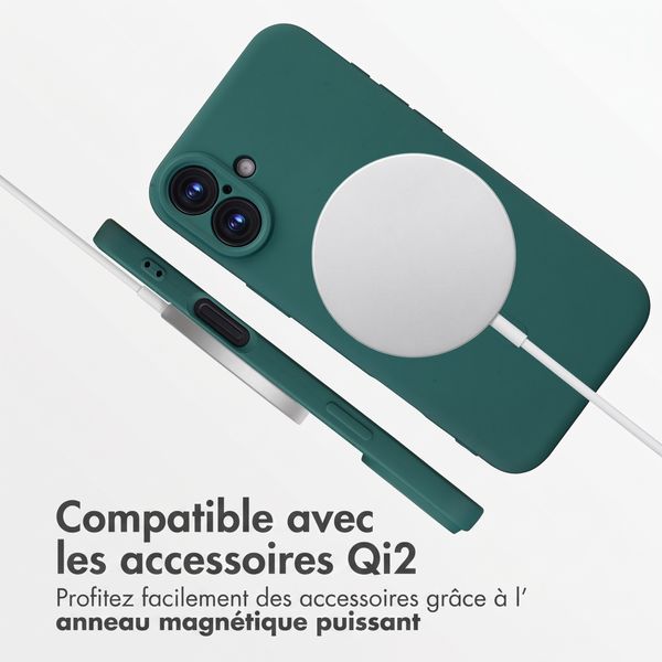 imoshion Coque Couleur avec MagSafe Apple iPhone 16 Plus - Vert foncé