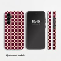 Selencia Coque arrière Vivid Samsung Galaxy S24 FE - Check This Burgundy