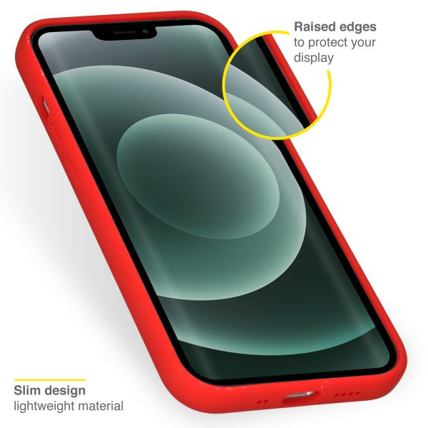 Accezz Coque Liquid Silicone Apple iPhone 13 Mini - Rouge