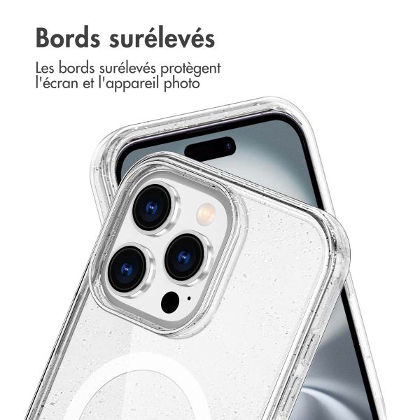 imoshion Coque Pailletée avec MagSafe Apple iPhone 16 Pro Max - Paillettes Transparent
