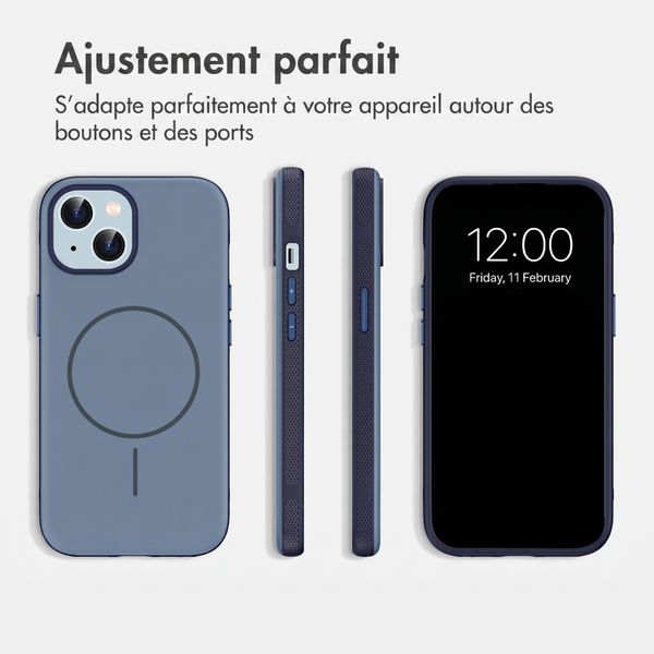 imoshion Coque arrière Color avec Thin MagSafe Ring Apple iPhone 15 - Bleu foncé