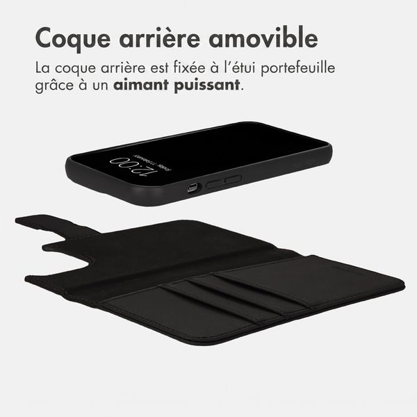 imoshion Étui portefeuille luxe 2-en-1 amovible Apple iPhone 13 Pro - Noir