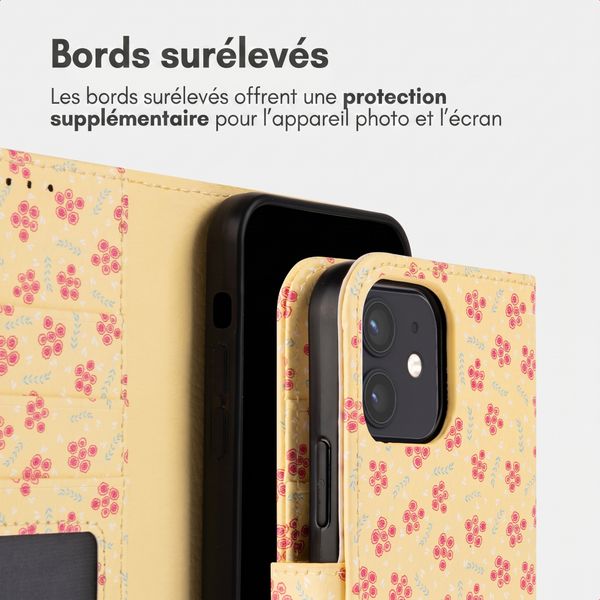 imoshion Étui de télephone portefeuille Design Apple iPhone 11 - Sunny Yellow Petite Flowers