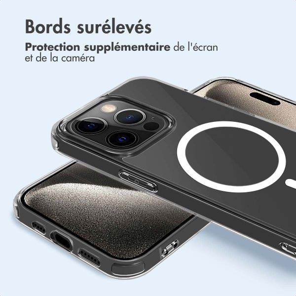 imoshion Coque arrière de protection avec MagSafe Apple iPhone 15 Pro Max - Transparent