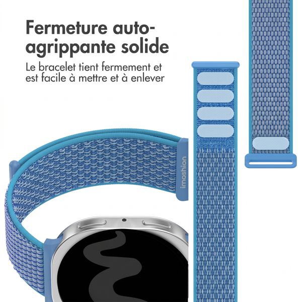 imoshion Bracelet en nylon Samsung Galaxy Watch 8 (40/44mm) / Classic (46mm) - Marine Blue