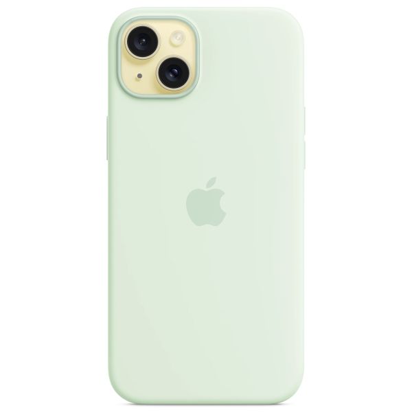 Apple Coque en silicone MagSafe Apple iPhone 15 Plus - Soft Mint