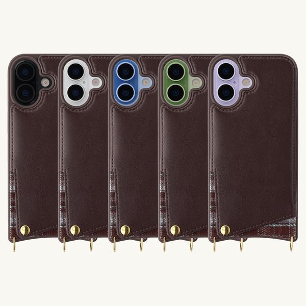 Selencia Coque de télephone Nova avec cordon et porte-cartes Apple iPhone 17 - Checks
