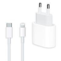 Apple Adaptateur secteur USB-C d'origine de 20 watts + câble USB-C vers Lightning d'origine - 2 mètres - Blanc