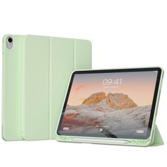 Accezz Coque tablette portefeuille Smart Silicone Apple iPad Air 11 pouces (2026) M4 / (2025) M3 / (2024) M2 / Air 5 (2022) / Air 4 (2020) - Vert clair