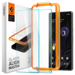 Spigen Protection d'écran en verre trempé GLAStR Fit 2 Paquets + Applicator Google Pixel 7a
