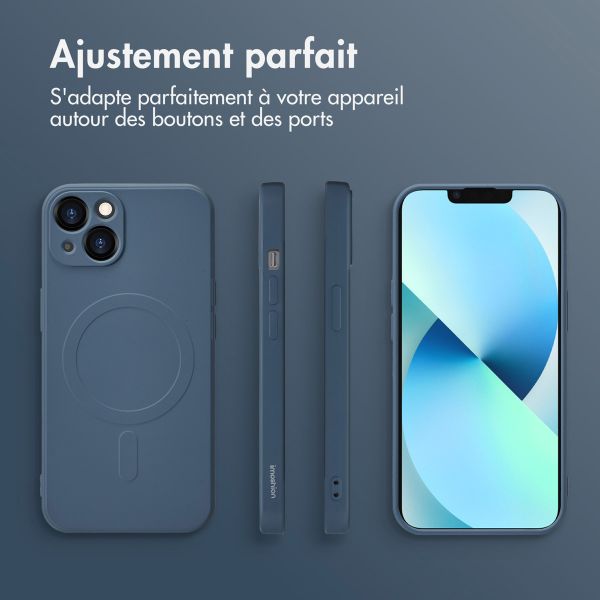 imoshion Coque Couleur avec MagSafe Apple iPhone 13 - Bleu foncé