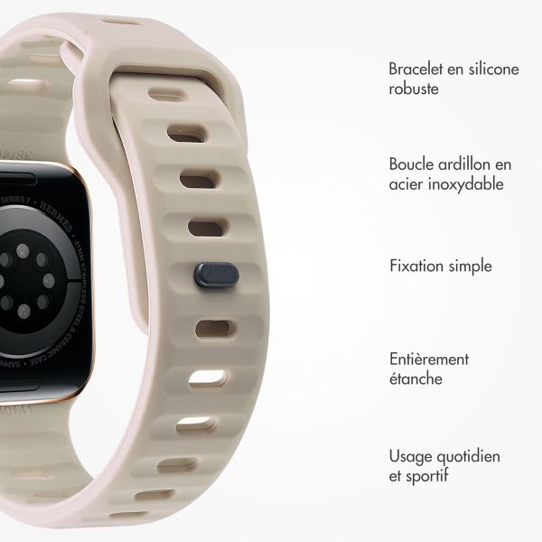 imoshion Bracelet Active Sport en silicone Apple Watch | 38/40/41/42 mm - Starlight