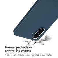 Accezz Coque arrière en cuir avec MagSafe Samsung Galaxy A36 / A56 - Nightfall Blue