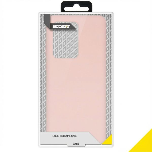 Accezz Coque Liquid Silicone Samsung Galaxy S20 Ultra - Rose