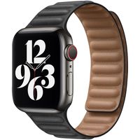 Apple Bracelet Leather Link Apple Watch | 38/40/41/42 mm - Taille S/M - Noir