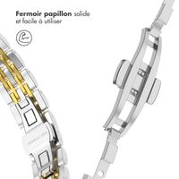 Selencia Bracelet en acier slim style Jubilee Apple Watch | 38/40/41/42 mm - Argent et Or