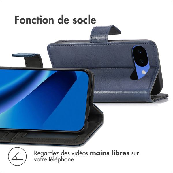 imoshion Étui de télephone portefeuille de luxe Google Pixel 10a - Bleu foncé