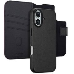 Accezz Étui de télephone portefeuille en cuir 2-en-1 avec MagSafe Apple iPhone 17 - Onyx Black