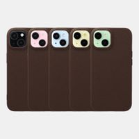 imoshion Coque arrière Texture Apple iPhone 15 - Marron foncé