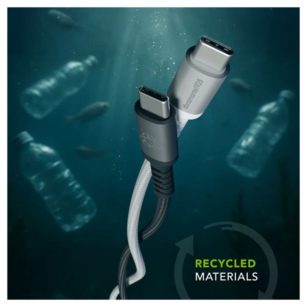 dbramante1928 Câble de recharge Re-charge USB-C vers USB-C 100 W - 3 mètres - Noir
