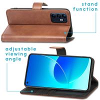 imoshion Étui de télephone portefeuille de luxe Oppo Reno 6 5G - Marron