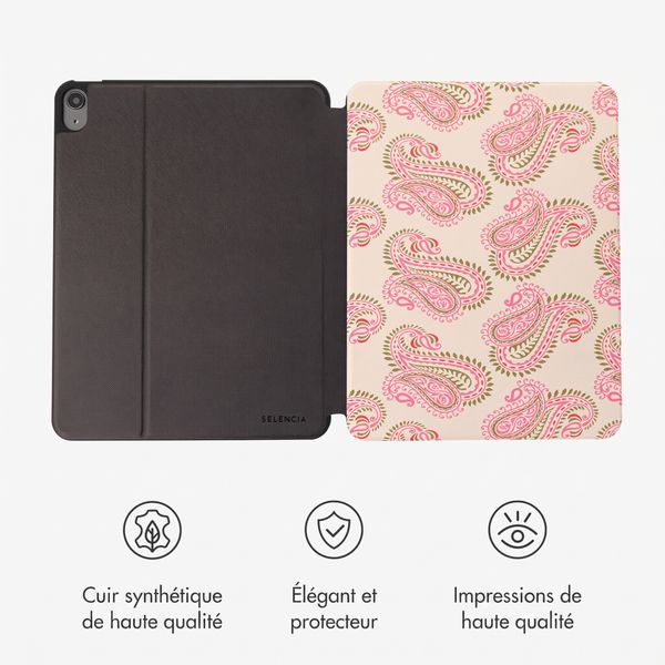 Selencia Coque tablette Vivid Apple iPad Air 11 pouces (2026) M4 / (2025) M3 / (2024) M2 / Air 5 (2022) / Air 4 (2020) - Paisley Blush