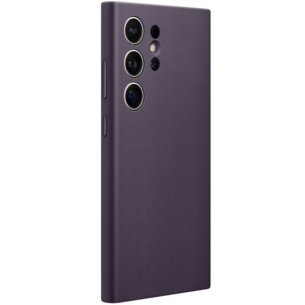 Samsung Coque originale en cuir vegan Samsung Galaxy S24 Ultra - Dark Violet