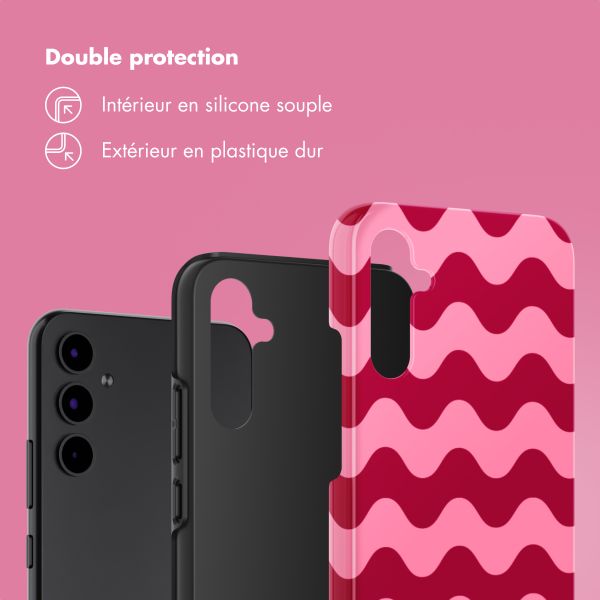 Selencia Coque arrière Vivid Samsung Galaxy A34 (5G) - Wave Vibes Lipstick