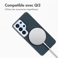 Accezz Coque arrière Mesh avec MagSafe Samsung Galaxy S26 Ultra - Bleu foncé