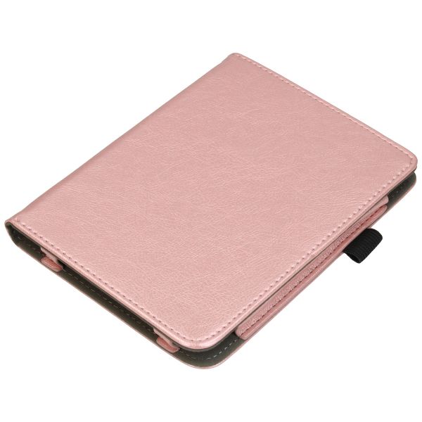 imoshion Étui de liseuse portefeuille en cuir végan Kobo Clara 2E / Tolino Shine 4 - Rose Doré