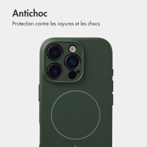 Accezz Coque Grip avec MagSafe Apple iPhone 16 Pro - Vert foncé