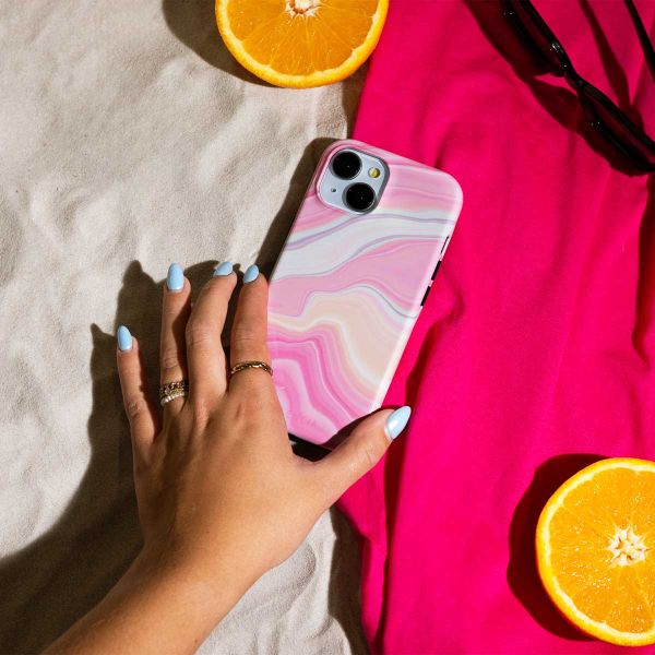Selencia Coque arrière Vivid Apple iPhone SE (2022 / 2020) / 8 / 7 - Pastel Lipstick Marble